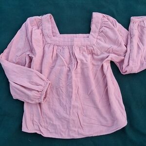 Sonoma Light Pink Square Neck Blouse
